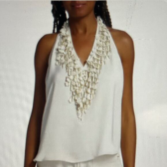 NWT Ramy Brook “Mitchell” Ivory Dress Top MSRP $395 - Picture 1 of 7